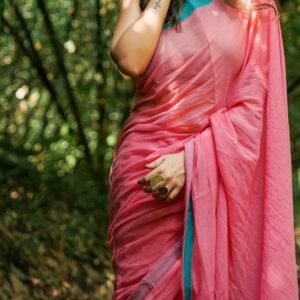 Plain mul cotton Saree