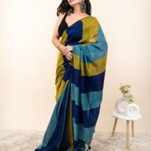 Khadi Cotton Multicolor Weaving Saree