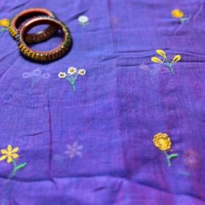 Mul cotton with multicolour embroidery