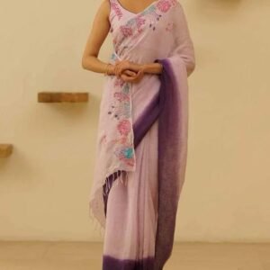 Pure Linen with hand embroidery