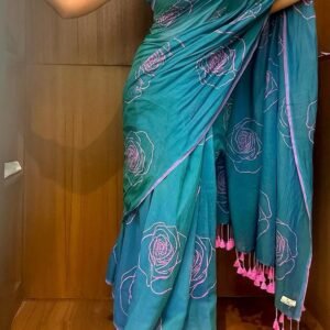 Mul cotton with hand painted