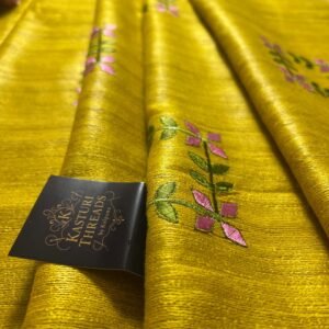 Ghicha Silk Embroidery Saree