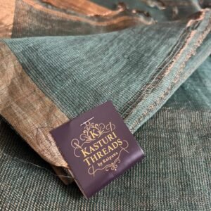 Linen silk zari saree